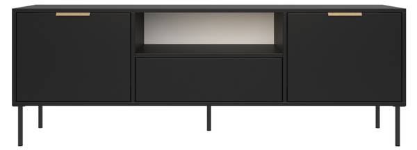 TV-Lowboard VENA Schwarz - Melamin - Polypropylen - 160 x 57 x 40 cm