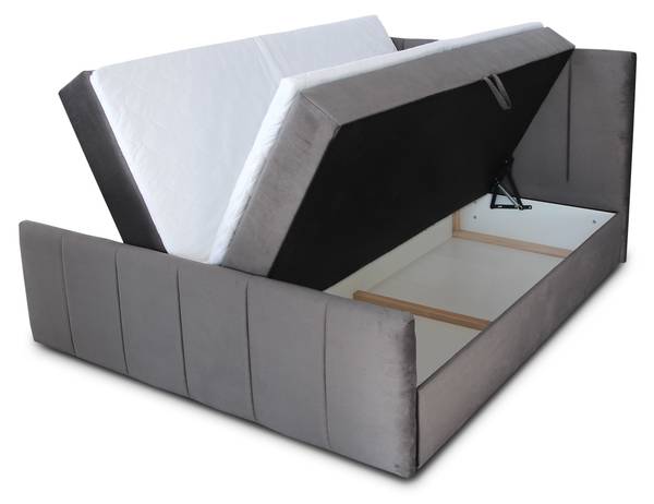 Boxspringbett Star Lux Grau - Liegefläche Breite: 180 cm