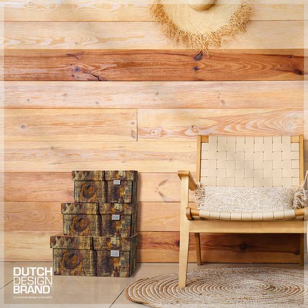 Speicherbox Tree Trunk 2er Set Braun - Papier - 25 x 17 x 34 cm