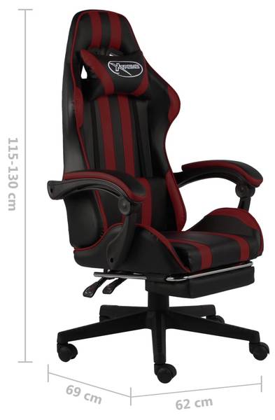 Racing Stuhl 20533 Braun - Holzwerkstoff - Kunstleder - 69 x 130 x 62 cm