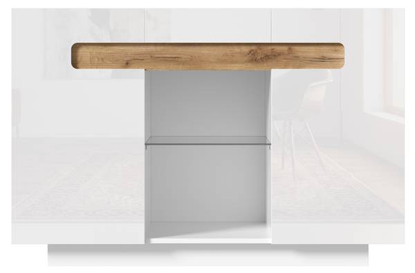 Sideboard GLOWMU Ⅲ Weiß - Holzwerkstoff - 120 x 80 x 40 cm