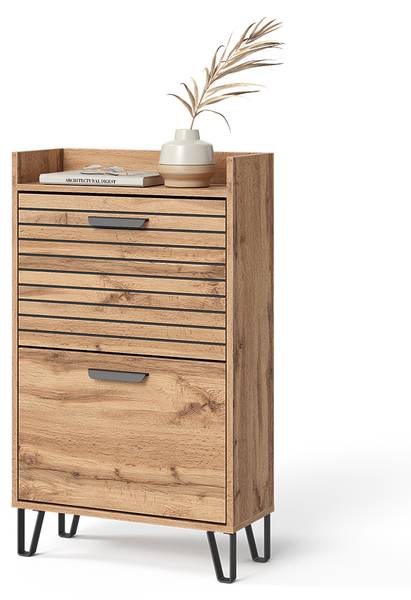 Schuhkipper Amber 55555 Braun - Holzwerkstoff - 60 x 100 x 25 cm