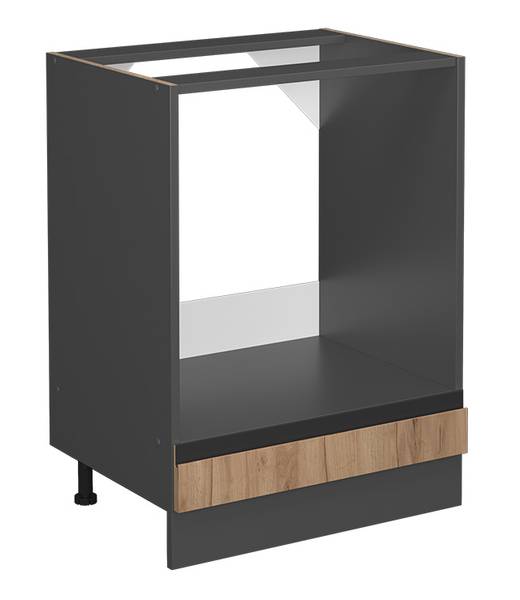 Herdumbauschrank R-Line 39727 Anthrazit - Eiche Dekor