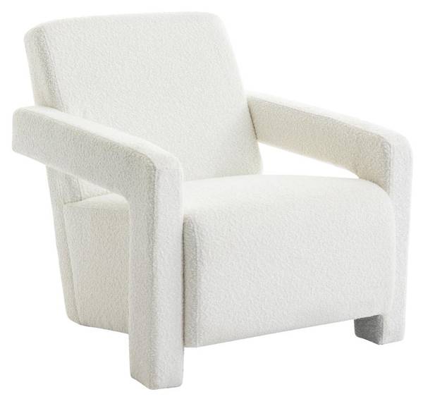 Sessel mit gerader Rückenlehne ISPARTA Weiß - Textil - 83 x 71 x 65 cm