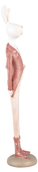 Decoratie Beeld Konijn Easter&Ictor wit - kunststof - 4 x 22 x 4 cm