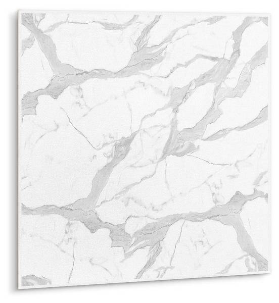 Selbstklebende Fliesen (9 St.) Marmor Weiß - Polyester PVC - 30 x 30 x 1 cm