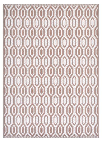 Outdoorteppich FLORIDA Beige - Holzwerkstoff - 120 x 1 x 170 cm