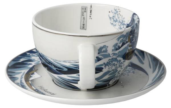 Tasse Katsushika Hokusai - Die Welle Blau - Weiß - Porzellan - 15 x 7 x 15 cm