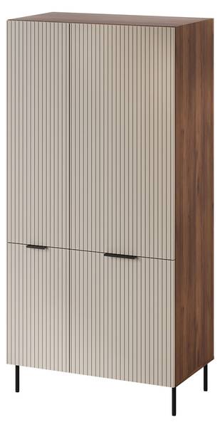 Kleiderschrak Almera Braun - Holzwerkstoff - 90 x 186 x 52 cm