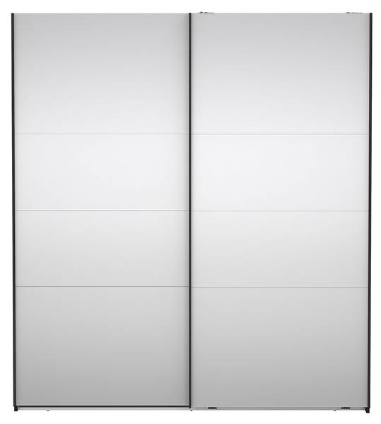 Kledingkast Catania zwart - plaatmateriaal op houtbasis - textiel - 179 x 201 x 67 cm
