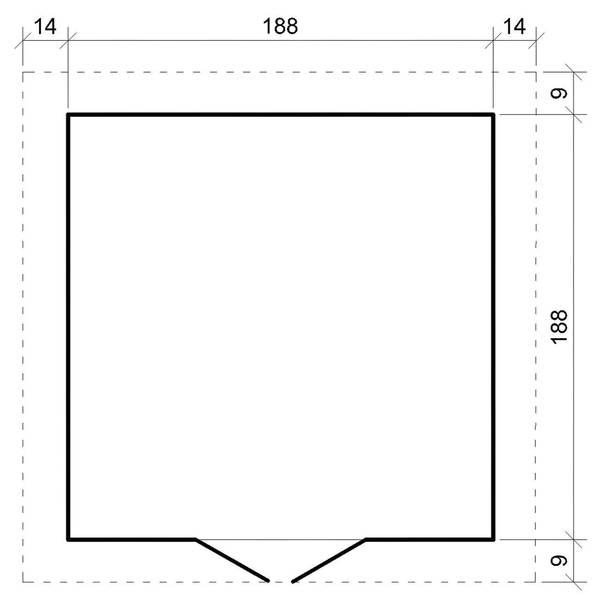 Gartenhaus M343F Beige - Fichte - 200 x 218 x 200 cm
