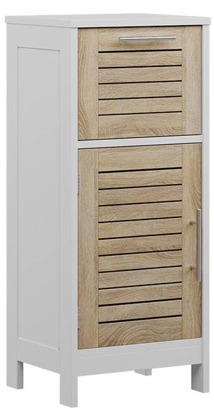 Midischrank Looma 57484 Braun - Weiß - Holzwerkstoff - 35 x 80 x 30 cm