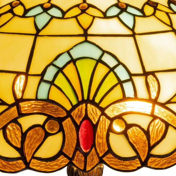 Tiffany Stehlampe 7253 Weiß - Glas - 40 x 165 x 40 cm