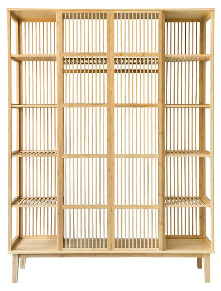 Kleiderständer Hudiksvall Beige - Bambus - 140 x 185 x 45 cm