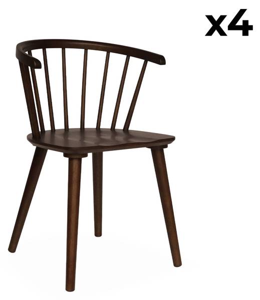Stuhl Paula 4er Set Walnuss