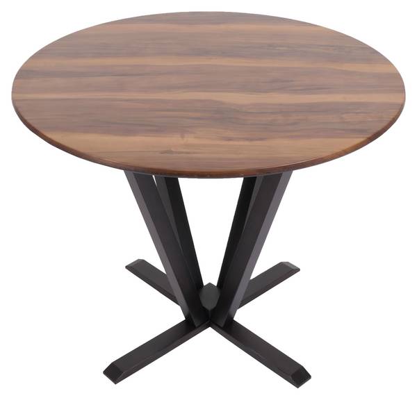 Bistrotafel M56 bruin - rubberboom - 92 x 76 x 92 cm