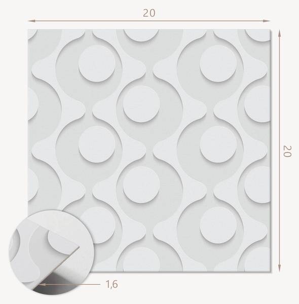 Vinylfliese KreiseAbstr 20er-Set 20 x 20 cm