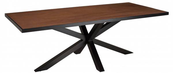 Esstisch BASILE Schwarz - Metall - 100 x 76 x 220 cm