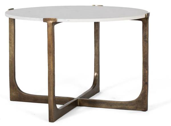 Couchtisch 1816 Gold - Metall - 71 x 46 x 71 cm