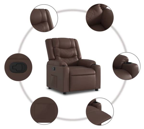 Relaxsessel mit Aufstehhilfe 3032751-1 Braun
