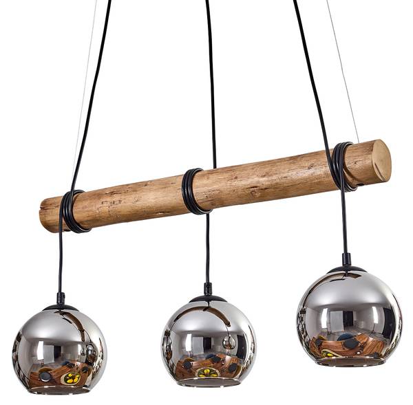 Pendelleuchte Cesaro Grau - Silber - Holzwerkstoff - Metall - 14 x 150 x 60 cm