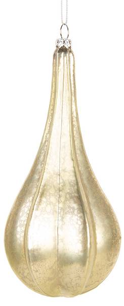 Kerstbal Xmas 53902 goud - glas - 8 x 17 x 8 cm