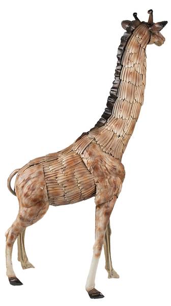 Beeld Giraf Deko&Ryker bruin - metaal - 14 x 59 x 37 cm