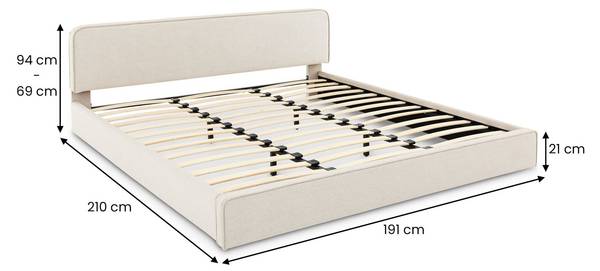Polsterbett LATINI Beige