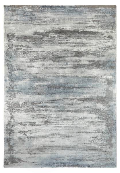 Webteppich OXFORD 4 Blau - Grau - Holzwerkstoff - 200 x 1 x 290 cm