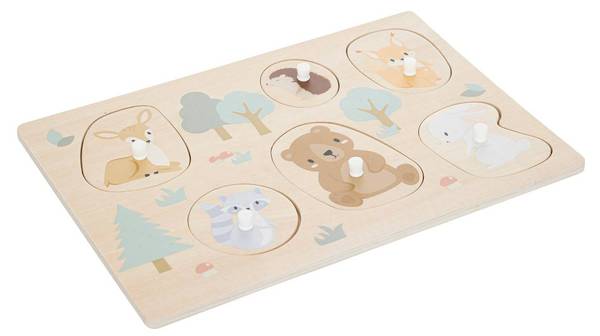 Baby-Puzzle FORA Grün - Massivholz - 21 x 1 x 30 cm