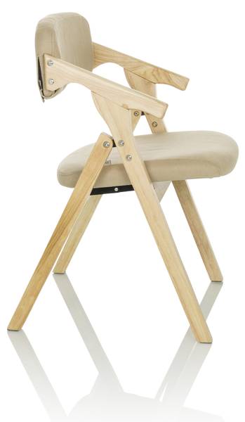 Klappstuhl SCANDIO Beige - Strukturstoff - Polyester - Webstoff - 53 x 79 x 55 cm
