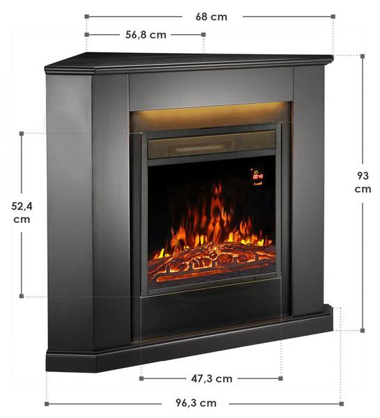 Elektrokamin EKD2S Schwarz