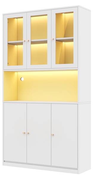 Boekenkast SHEFEve Ⅲ wit - plaatmateriaal op houtbasis - 100 x 200 x 35 cm