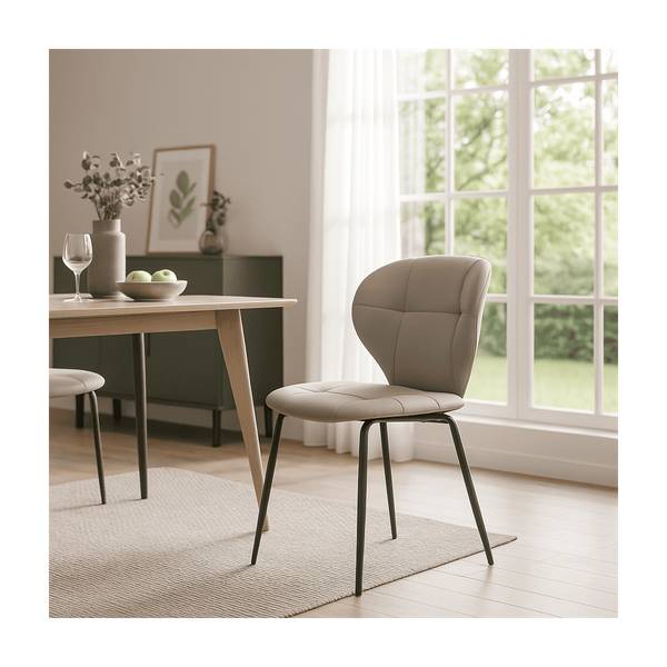 Stühle MAURA 2er-Set Beige - Kunststoff - 58 x 49 x 50 cm