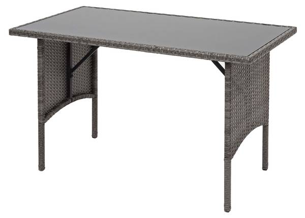 Garniture en polyrotin G16 (3 pcs) Gris - Polyester - Acier - Polyéthylène - 119 x 85 x 69 cm