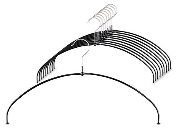 Kleiderbügel Economic light 20er-Set Schwarz - Tiefe: 36 cm - Anzahl Teile im Set: 20