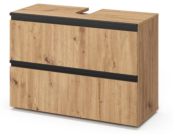 Wastafelonderkast Torren 58709 bruin - plaatmateriaal op houtbasis - 80 x 58 x 35 cm