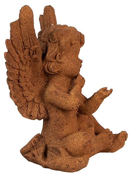 Dekorationsfigur Engel Xmas&Finnley Braun - Kunststoff - 8 x 11 x 9 cm