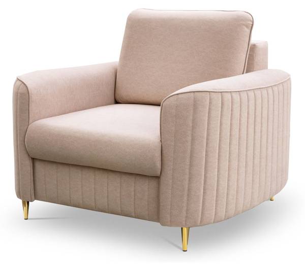 Sessel LIMON Beige - Samt - 80 x 85 x 94 cm