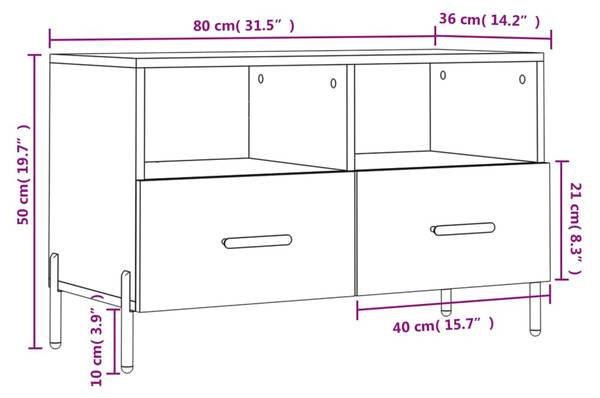 TV-Schrank 3030771 Hochglanz Weiß