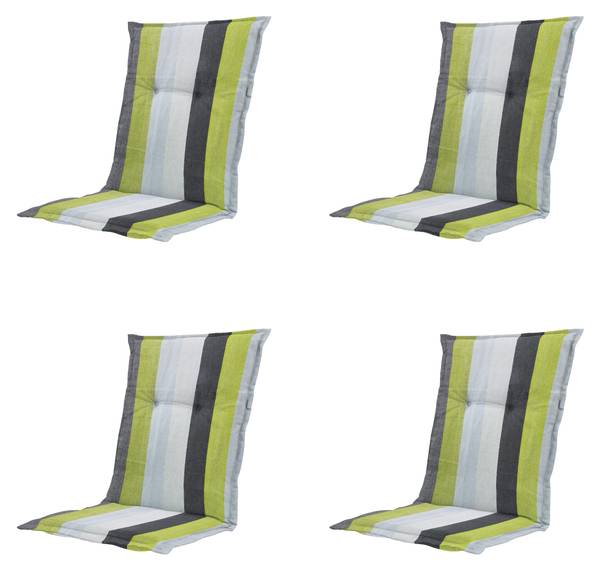 Gartenstuhlkissen Victoria 4er-Set Grün - Textil - 50 x 6 x 105 cm