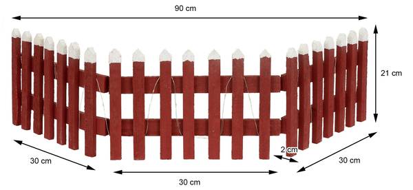Weihnachtsdeko KIEL Rot - Samt - 2 x 9 x 90 cm
