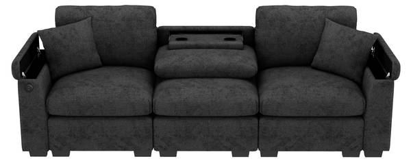 3-Sitzer Sofa ChenilKiss Grau