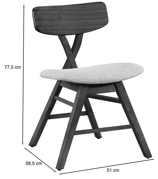 Houten stoel LOOMENS groen