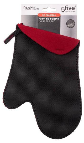 Ofenhandschuh BASIC Schwarz - Rot