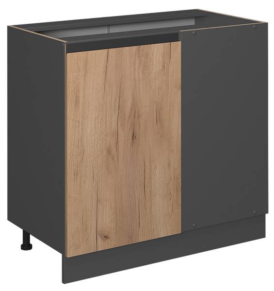 Eckunterschrank R-Line 45701 Anthrazit - Eiche Sand Dekor