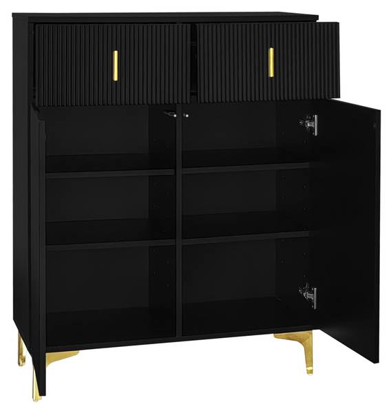 Sideboard mit 2 Schubladen jm03 Schwarz