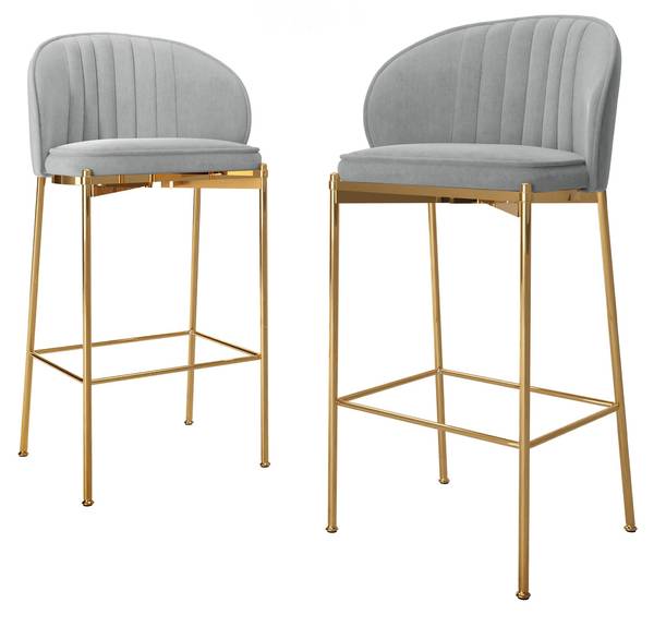 Barhocker Muz BS-1258/GL 2er-Set Grau