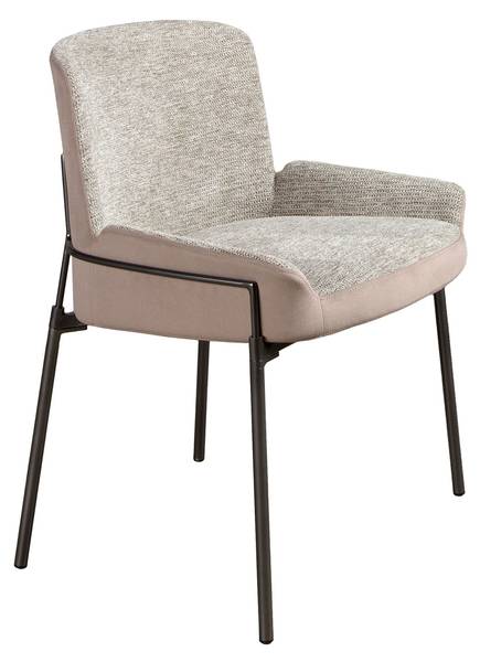 Stuhl 4171 Grau - Mischgewebe - Webstoff - Samt - Stahl - 58 x 76 x 54 cm