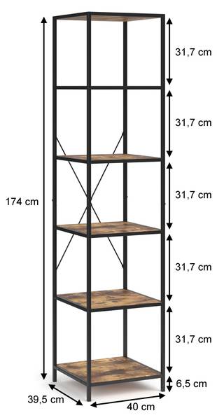 Raumteiler Fyrk 29951 Braun - Holzwerkstoff - 40 x 174 x 40 cm